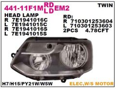 Volkswagen Transporter T6 2010 - 2015 Arası Caravella Siyah Sağ Far DEPO Marka