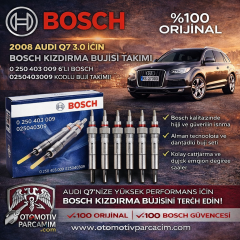2008 AUDİ Q7 DİZEL 3.0  (CASA MOTOR) BUJİ TAKIMI 6 ADET BOSCH MARKA