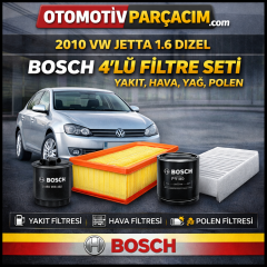 2010 VOLKSWAGEN JETTA 1.6 DİZEL ( CAYC MOTOR) FULL PERİYODİK BAKIM SETİ BOSCH MARKA ( YAKIT YAĞ HAVA VE POLEN )