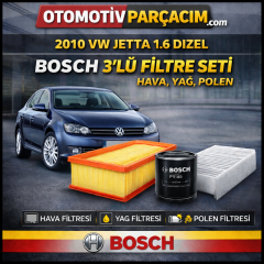 2010 VOLKSWAGEN JETTA 1.6 DİZEL ( CAYC MOTOR)  PERİYODİK BAKIM SETİ BOSCH MARKA ( YAĞ HAVA VE POLEN )