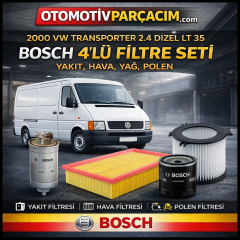 2000 VOLKSWAGEN LT35 / LT28  2.4 DİZEL ( AJA MOTOR)  FULL PERİYODİK BAKIM SETİ BOSCH MARKA ( YAKIT, YAĞ HAVA VE POLEN )