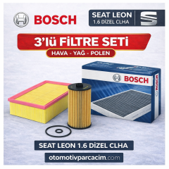 Seat Leon 1.6 Dizel Periyodik Bakım Seti ( CLHA Motor ) Bosch Marka ( Hava, Yağ, Polen ) 3'lü set