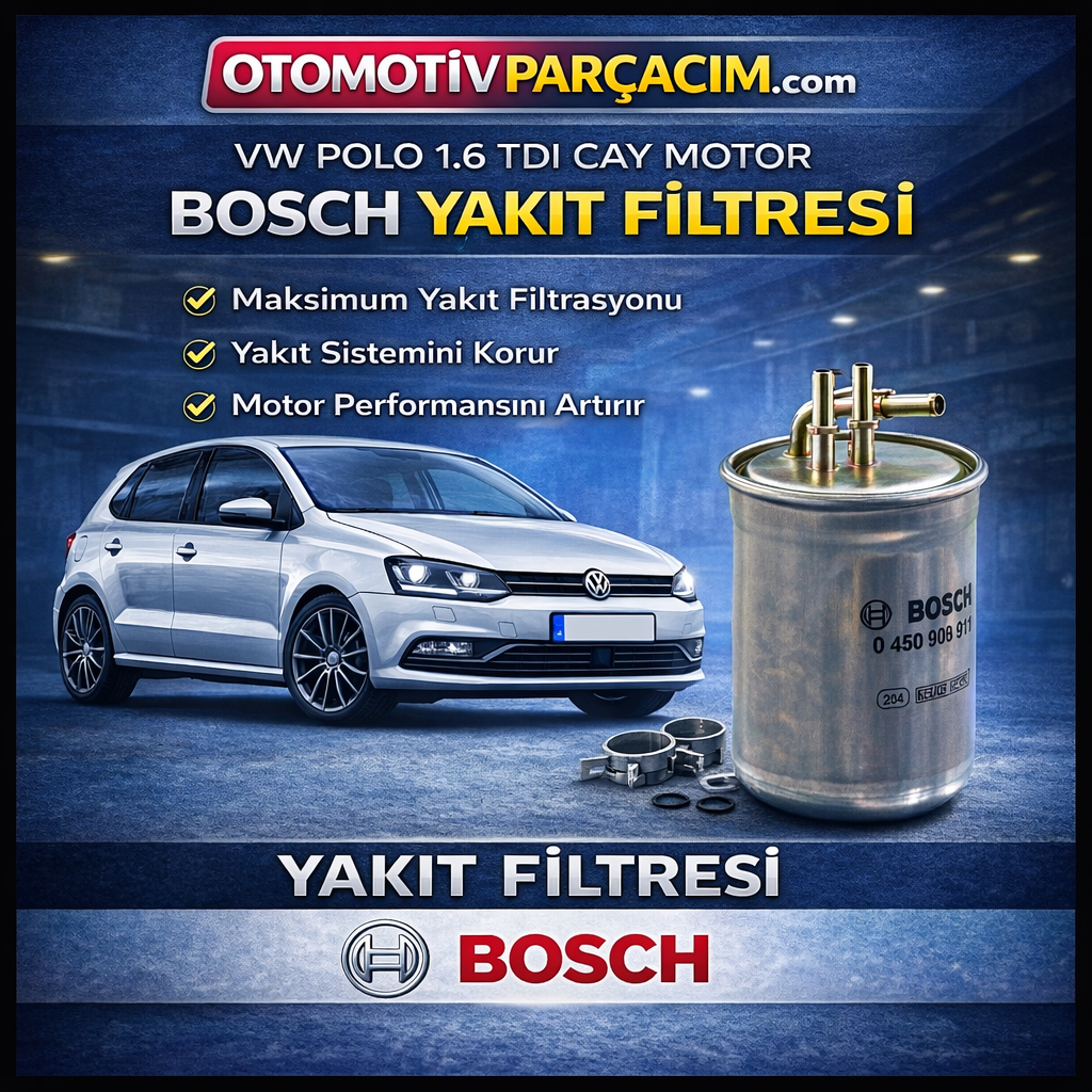 VW Polo 1.6 TDI Yakıt Filtresi ( CAY Motor ) Bosch Marka