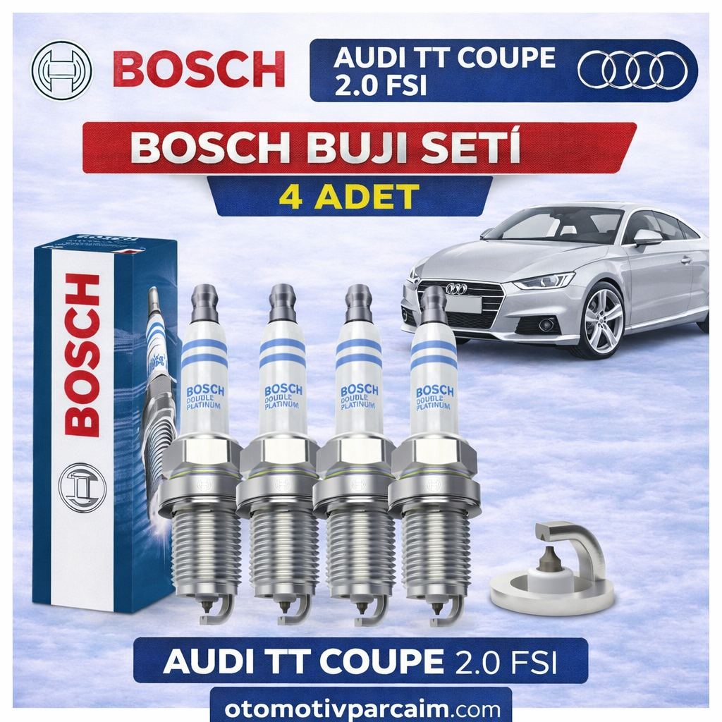 Audi TT Coupe 2.0 TFSI Buji seti Bosch Marka ( 4 Adet )