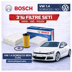 VW Scirocco 1.4 SCI Periyodik Bakım Seti Bosc Marka ( CTHD Motor ) 3'lü Set