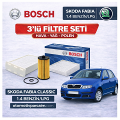 Skoda Fabia Classic 1.4 Benzinli Periyodik Bakım Seti ( BBZ Motor ) Bosch Marka 3'lü set