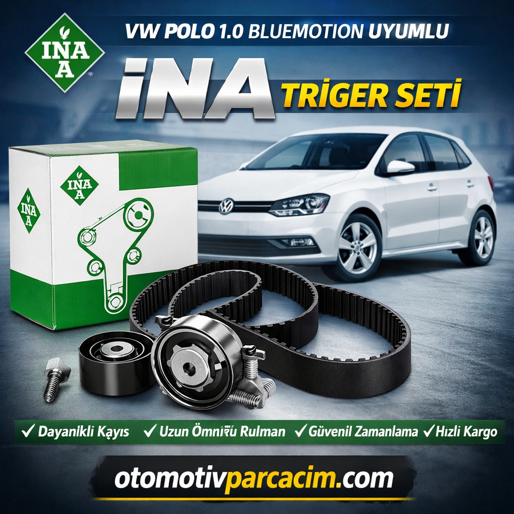 VW Polo 1.0 BlueMotion triger seti, Polo 1.0 triger seti İna Marka ( DLA ) Motor