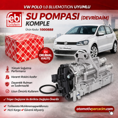VW Polo 1.0 BlueMotion için Febi su pompası (devirdaim). Güçlü soğutma, uzun ömür