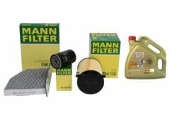 Volkswagen Jetta 2006 - 2010 Model Arası 1.6 Motor Periyodik Bakım Seti Motor Yağlı Mann / Castrol Marka