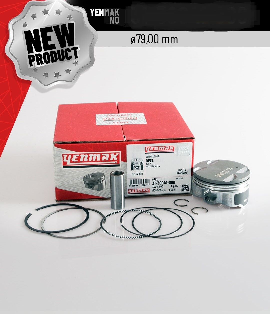 Opel corsa b 1.2 16 valf (x12xe) motor araca uygun standart ölçü 4 adet takım piston sekman yenmak marka üründür.