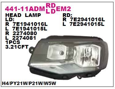 Volkswagen Transporter T6 2015 Sonrası Sağ Far DEPO Marka