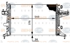 Opel Corsa C 1.0 /1.2 /1.4 Benzinli Motor Su Radyatörü Behr Marka