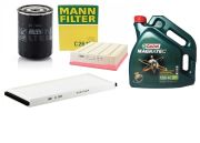 Volkswagen Passat 1.6 Benzinli Motor Filtre Bakım Seti Mann Marka Castrol Motor Yağlı (Yakıt Hariç)