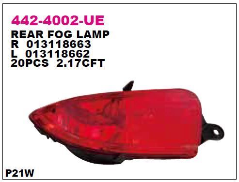 Opel Corsa C 2004 Model Sonrası Arka Sağ Sis Lambası Depo Marka