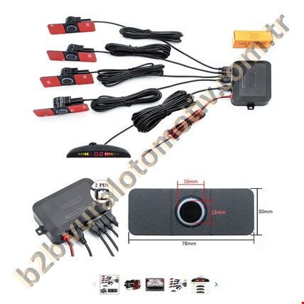 MFK 100-27  BE 750 22MM 6 LI PARK SENSÖRÜ SİYAH (SESLİ VE EKRANLI)