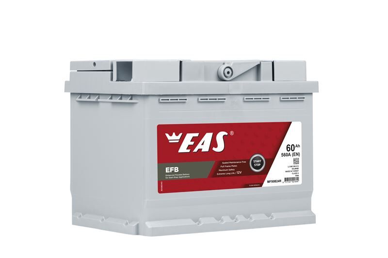 EAS 12V 60 AH EFB 3 YIL GARANTİLi OTOMOBİL VE HAFİF TİCARİ START-STOP EFB